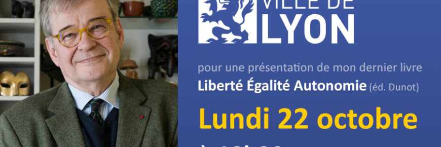 Pascal Jacob présent à Lyon le lundi 22 septembre